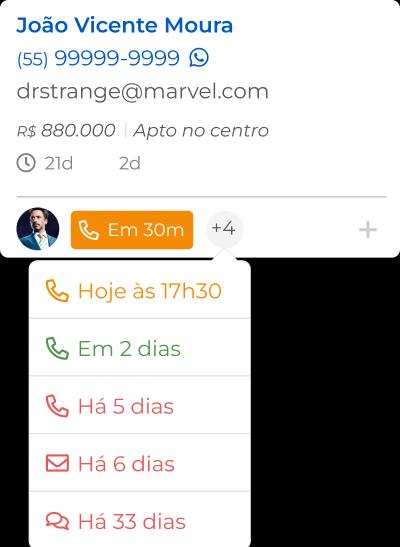 Interface de dados do cliente do sistema Jetimob.