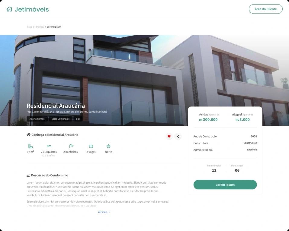 Foto de um computador utilizando o site imobiliário Jetimob