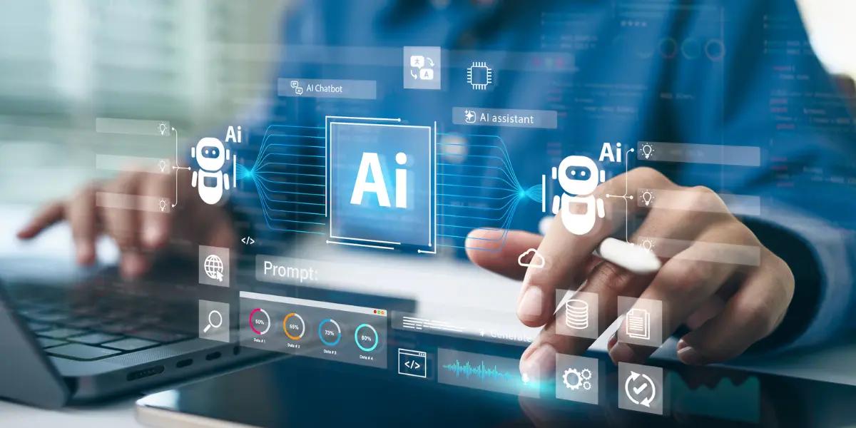 Imagem de corretor de imóveis usando inteligência artificial na sua imobiliária.