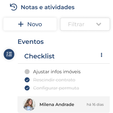 Captura de tela checklists no sistema Jetimob