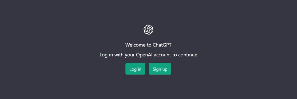 Imagem de login para o ChatGPT.