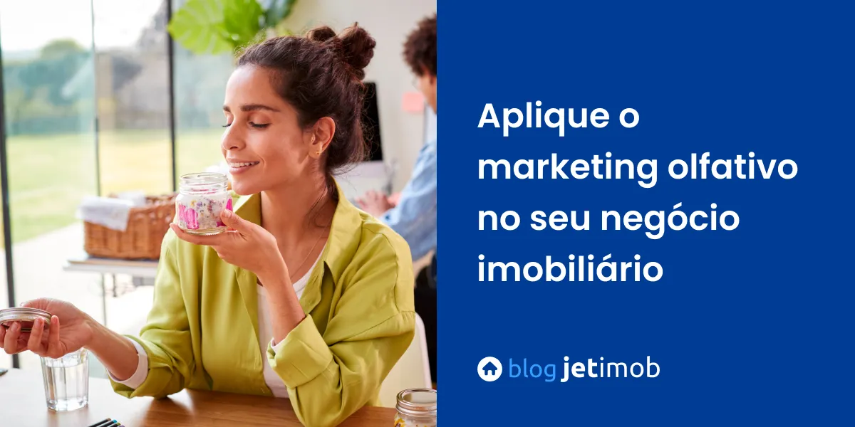 Imagem ilustrativa de uma gestora aplicando o marketing olfativo em uma imobiliária.