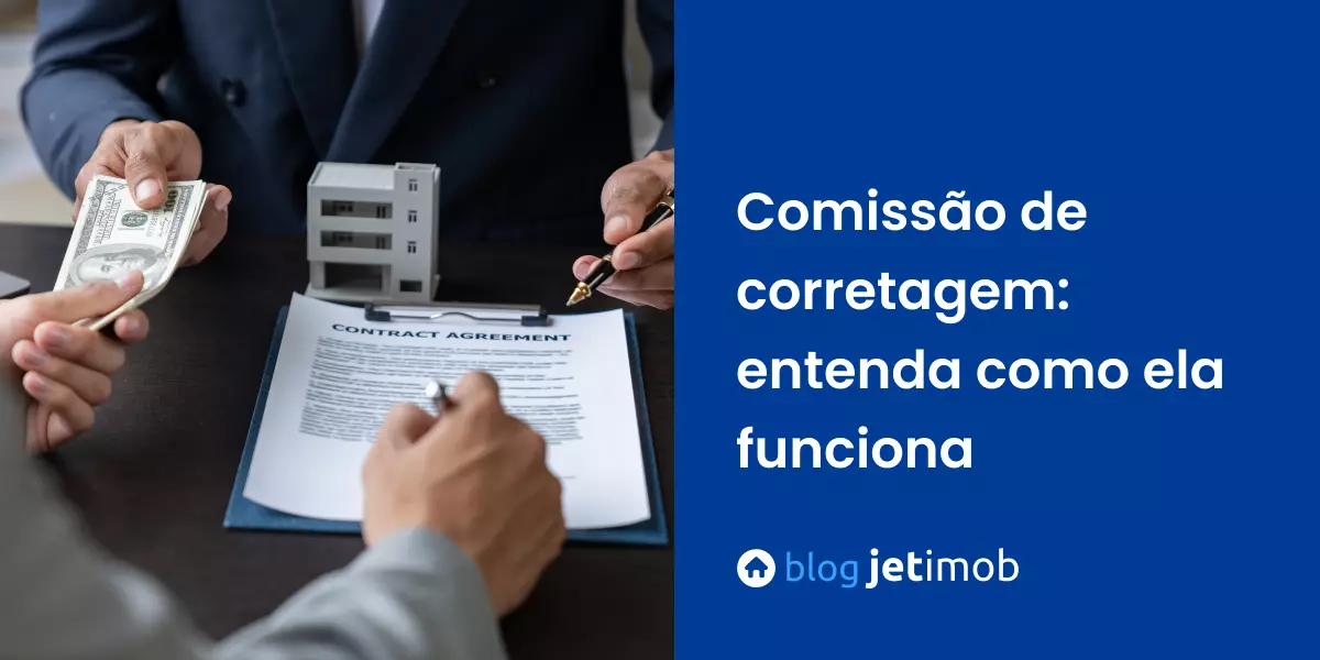 Imagem ilustrativa da comissão do corretor de imóveis sendo paga.