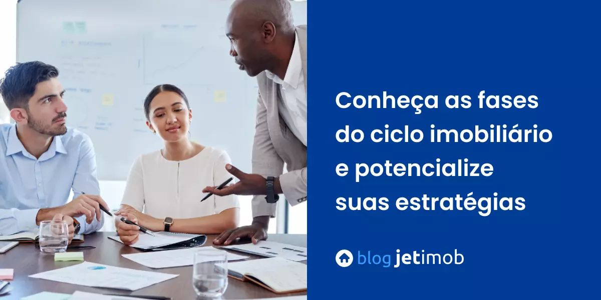 Imagem ilustrativa de uma reunião sobre ciclo imobiliário.