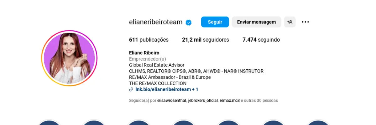 Imagem do Instagram da Eliane Ribeiro.