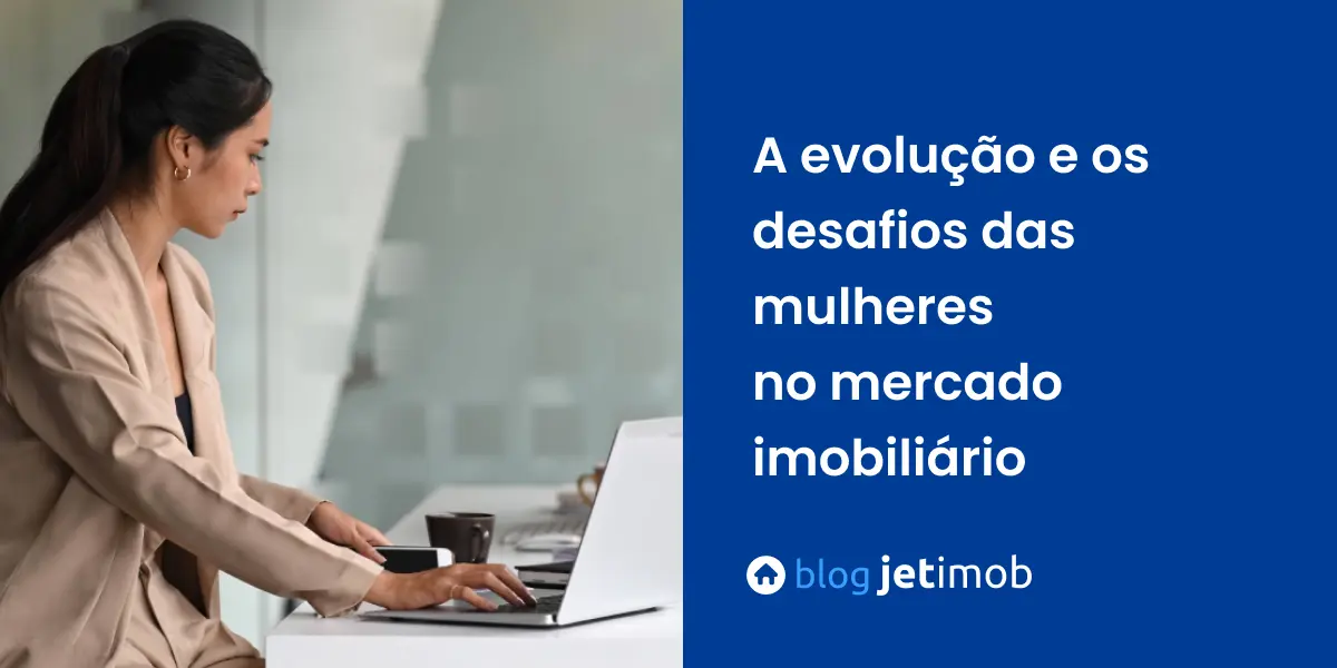 Imagem de uma das muitas mulheres no mercado imobiliário.