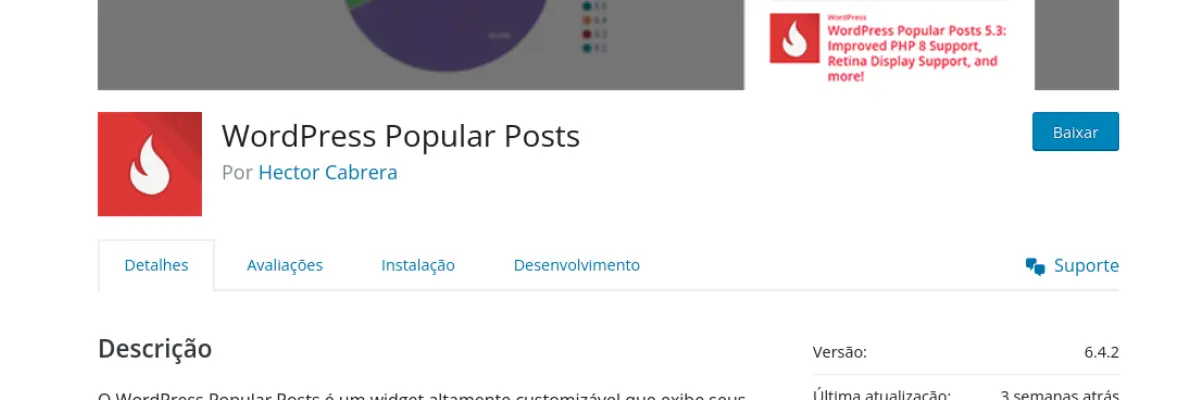 Imagem da marca do pluging WordPress Popular Posts.