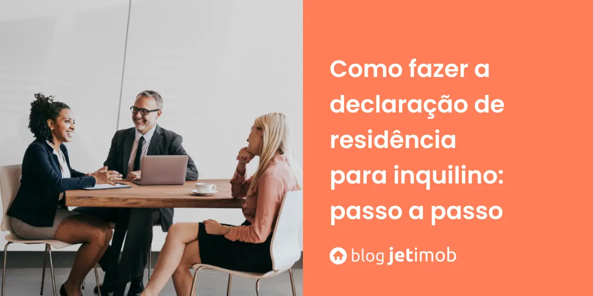 Imagem ilustrativa de uma reunião sobre uma declaração de residência para inquilino.