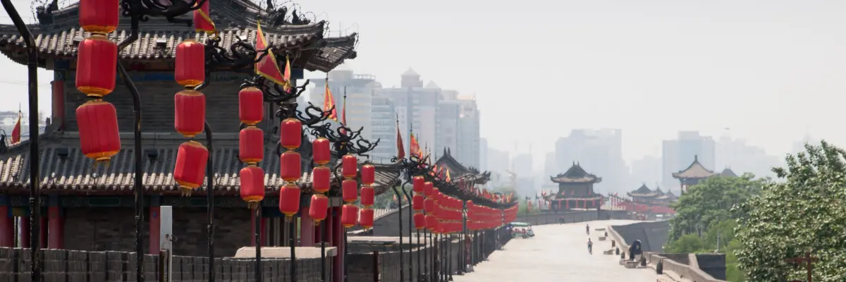Imagem da Muralha da China, no distrito de Huairou, na China.