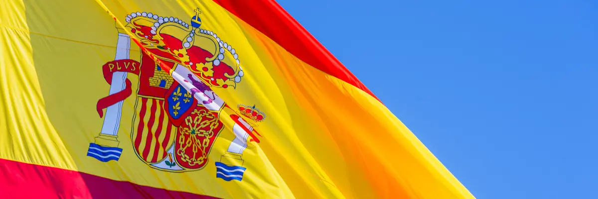 Imagem da bandeira da Espanha.