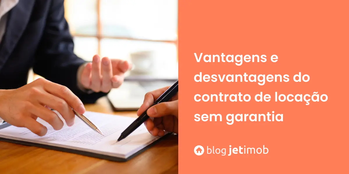 Imagem da assinatura de um contrato de locação sem garantia.