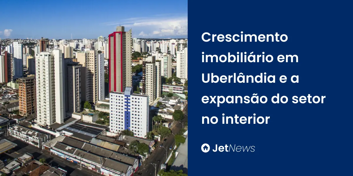 Foto aérea da cidade de Uberlândia, no estado de Minas Gerais.