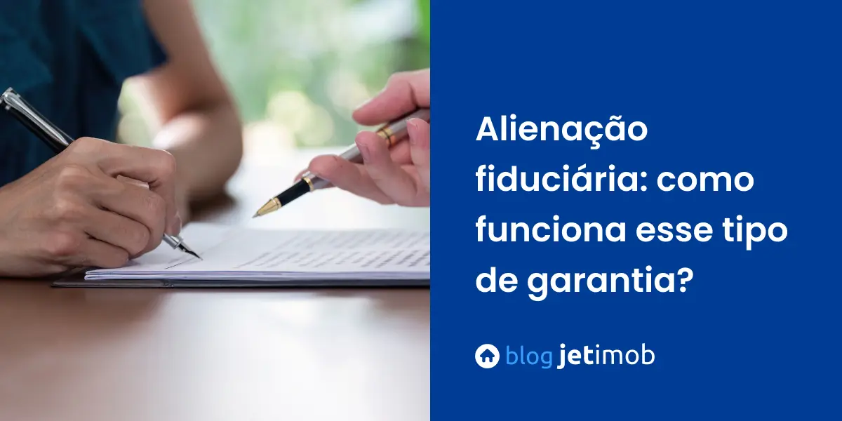 Imagem de um contrato sobre alienação fiduciária.