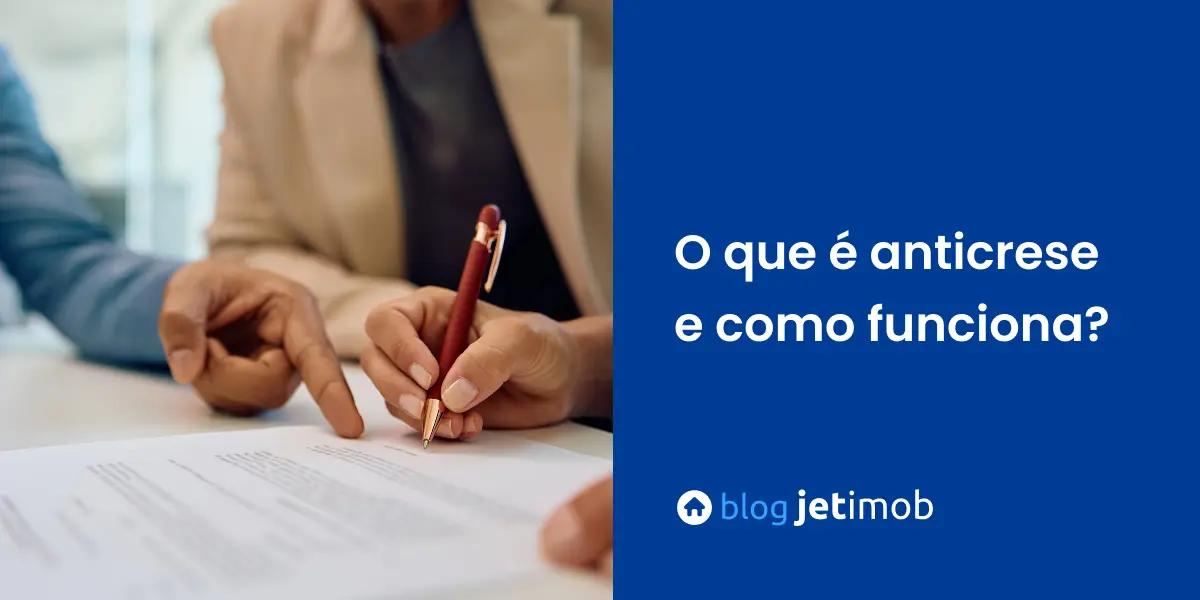 Imagem de um contrato sobre anticrese.
