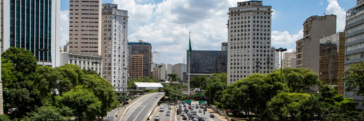 Imagem da Marginal Tietê, na cidade de São Paulo, Brasil.