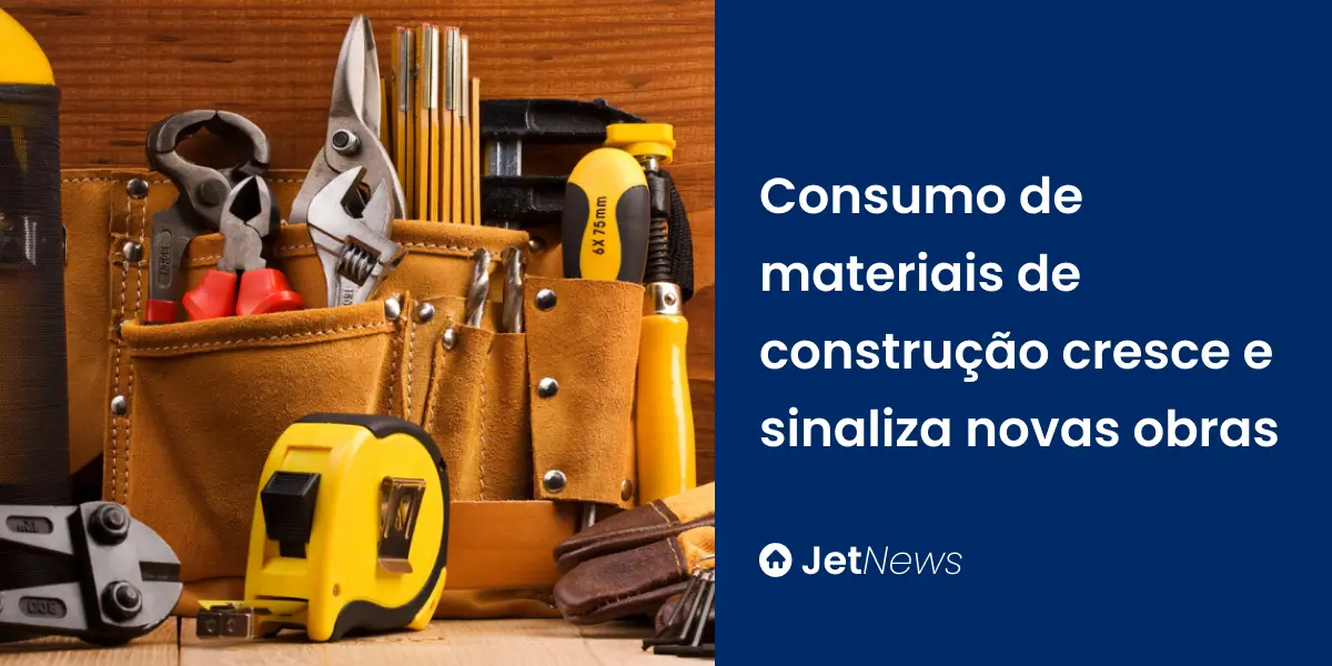 Imagem dos materiais de construção de uma obra do mercado imobiliário.