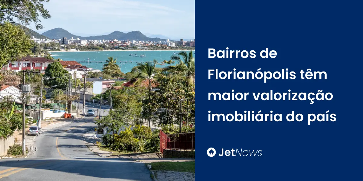Foto de um bairro de Florianópolis, no Brasil.