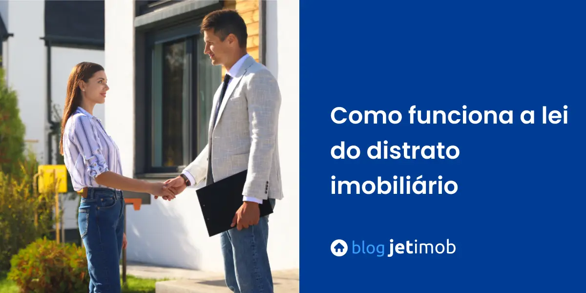 Corretora de imóveis fechando acordo de distrato imobiliário com cliente da sua empresa.