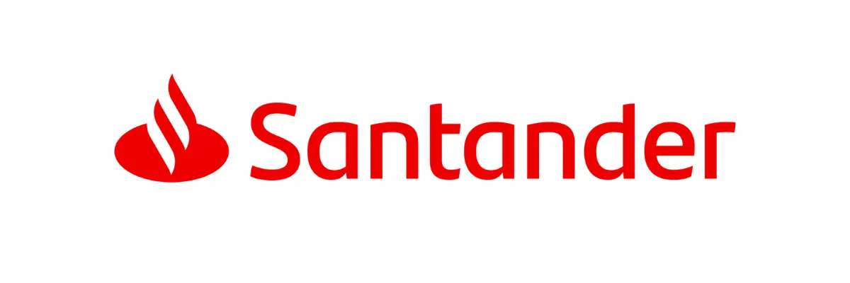 Imagem da logo do banco Santander.