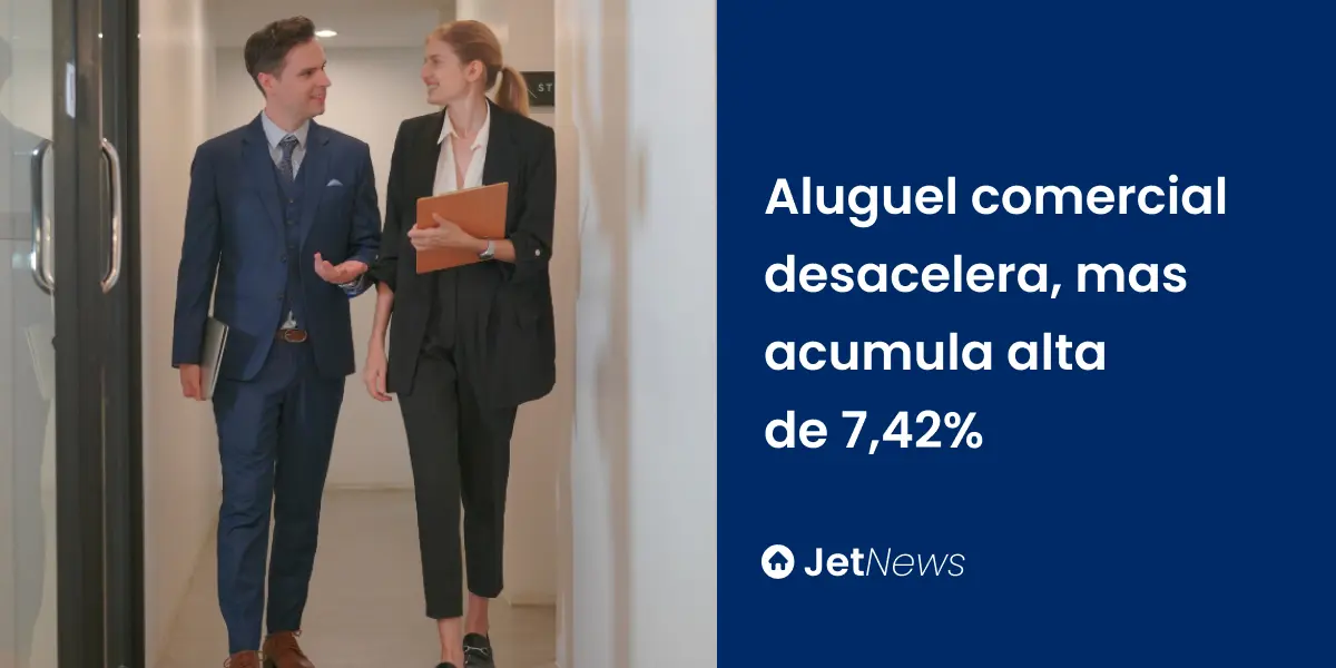 Corretores imobiliários falando sobre a alta do aluguel comercial.