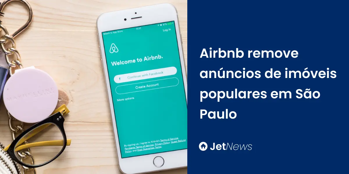 Imagem da tela inicial dos anúncios de imóveis no Airbnb.