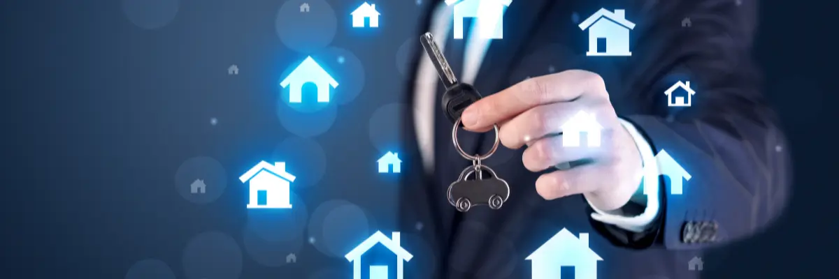 Corretor de imóveis vendendo imóveis de acordo com as regras da LGPD para o mercado imobiliário.