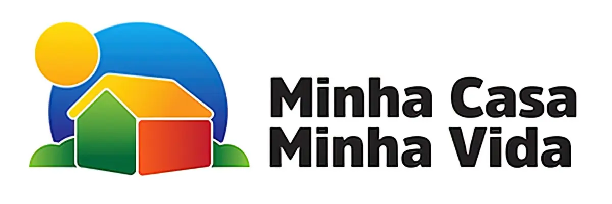 Imagem da identidade visual do programa habitacional Minha Casa Minha Vida.