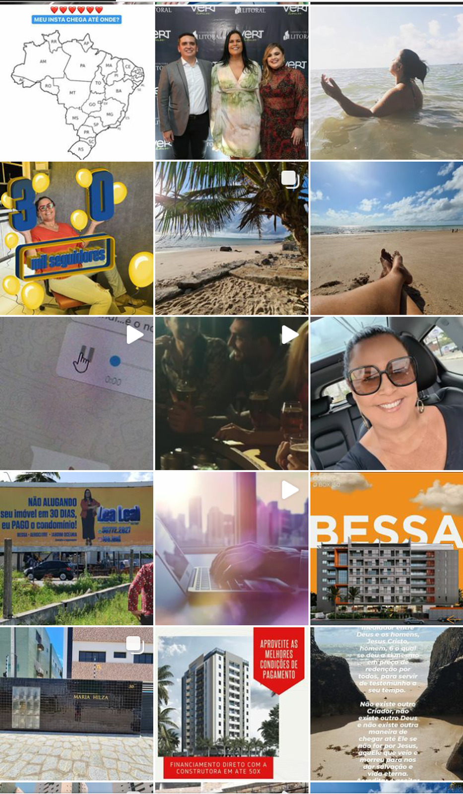 Feed no Instagram da corretora de imóveis Lea Leal